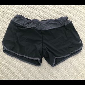 Lululemon Turbo Run Short, black and grey, 8